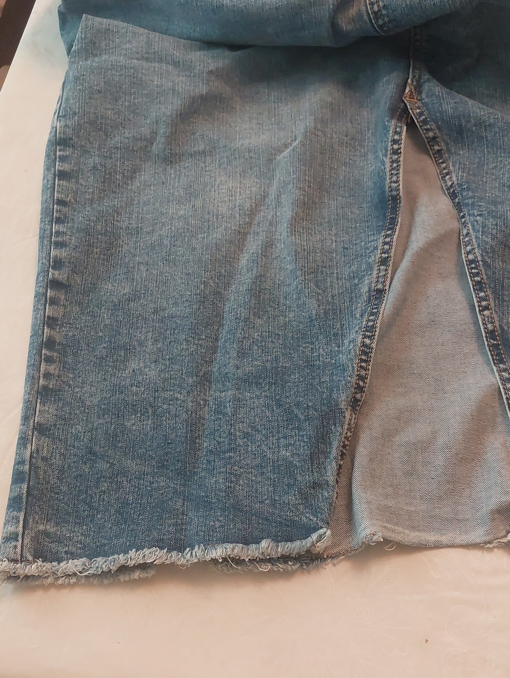 Torrid Blue Denim Midi Split Front Jean Skirt Sz 20 *Runs Bigger - Picture 7 of 15